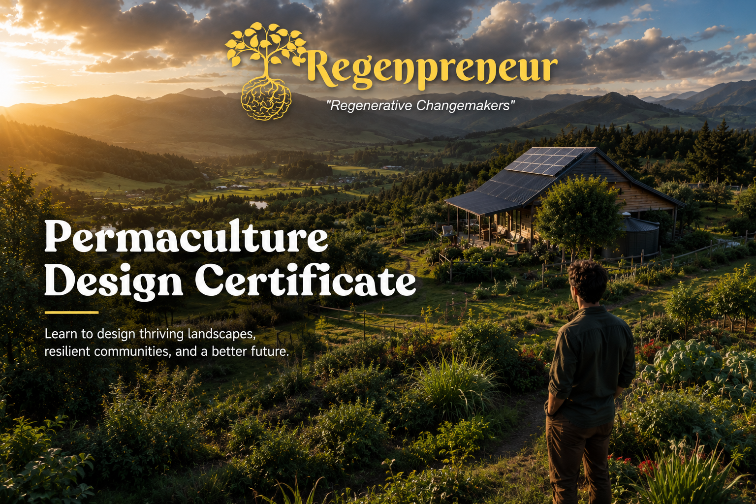 Regenpreneur Permaculture Design Certificate — learn to design thriving landscapes, resilient communities, and a better future